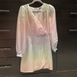 Olivia Ruben mini dress Iridescent Rainbow